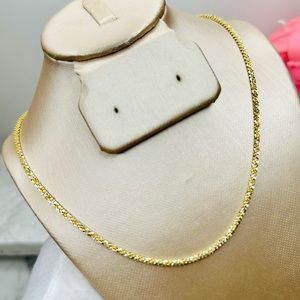 NEW! Primavera Italy 24k Plated Twist Link Chain Necklace